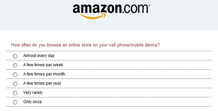 customer survey amazon